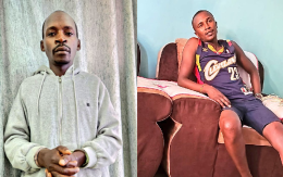 A composite image of Stanley Collins Muthika and Kennedy Murimi Kinyua who were arrested for the murder of Utawala taxi driver.